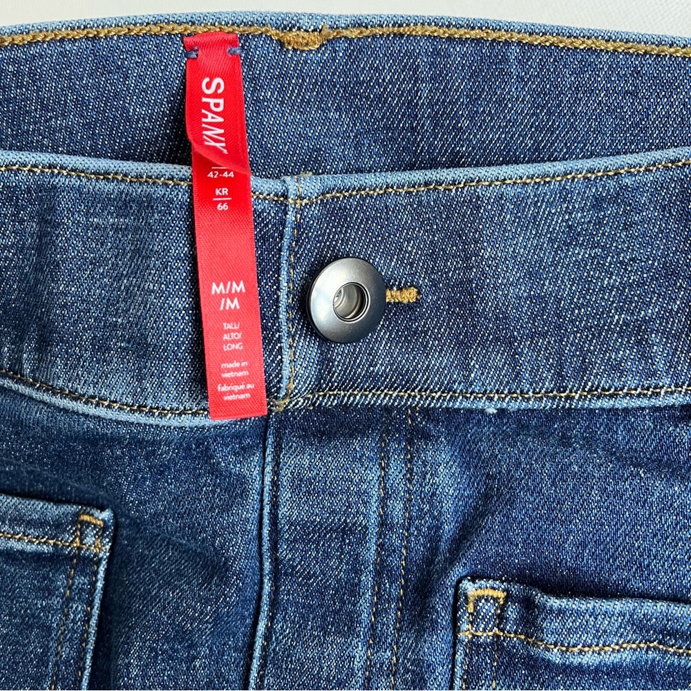 Spanx Authentic Blue Flare Jeans With Patch Pocke… - image 5